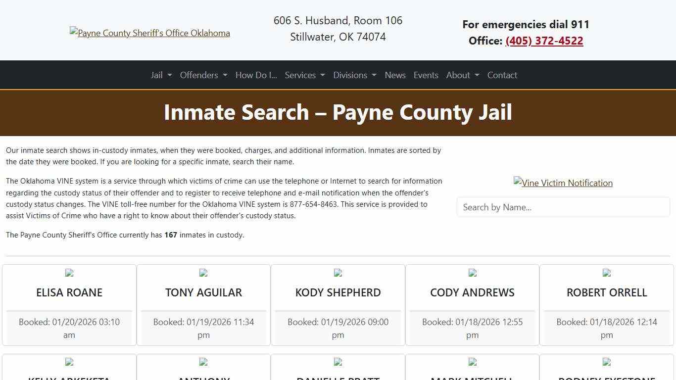 Inmate Search | County Sheriff's Office